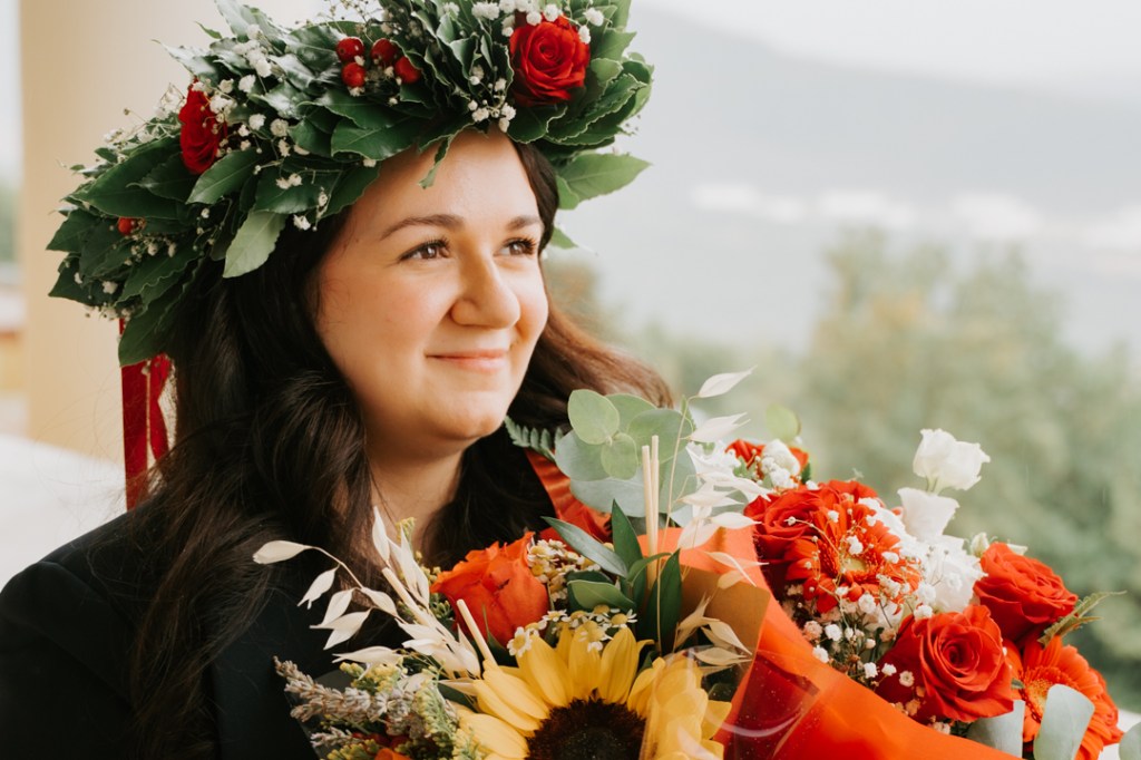 Fotografo durante servizio laurea Università Trieste